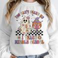 You Can't Scare Me I Teach Middle School Halloween Teacher Women Crewneck Sweatshirt, funny design You Can't Scare Me I Teach Middle School Halloween Teacher Women Crewneck Sweatshirt, funny design
