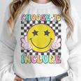 Choose To Include Special Education Teacher Autism Awareness Women Crewneck Sweatshirt, funny design
