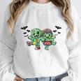 Creepin It Real Monster School Preschool Teacher Halloween Women Crewneck Sweatshirt, funny design