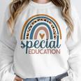 Cute Special Education Leopard Print SPED Teacher Idea Women Crewneck Sweatshirt, funny design