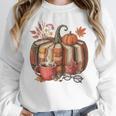 Fall Book Pumpkin Retro Reading Halloween Teacher Women Crewneck Sweatshirt, funny design Fall Book Pumpkin Retro Reading Halloween Teacher Women Crewneck Sweatshirt, funny design