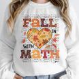 Fall Teacher Fall In Love With Math Math Thanksgiving For Men Women Women Crewneck Sweatshirt, funny design Fall Teacher Fall In Love With Math Math Thanksgiving For Men Women Women Crewneck Sweatshirt, funny design