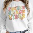 Fourth Grade Vibes Hello Team 4th Grade Teacher Kids Retro Women Crewneck Sweatshirt, 4th Grade Teacher Gifts, funny design Fourth Grade Vibes Hello Team 4th Grade Teacher Kids Retro Women Crewneck Sweatshirt, 4th Grade Teacher Gifts, funny design
