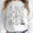 Ghost Science Teacher Chemistry Laboratory Halloween Costume Women Crewneck Sweatshirt, Science Teacher Gifts, funny design