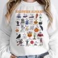 Halloween Alphabet ABCs Learning Kindergarten Teacher Women Crewneck Sweatshirt, funny design Halloween Alphabet ABCs Learning Kindergarten Teacher Women Crewneck Sweatshirt, funny design