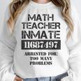 Halloween Math Teacher Prisoner Costume Women Crewneck Sweatshirt, funny design Halloween Math Teacher Prisoner Costume Women Crewneck Sweatshirt, funny design