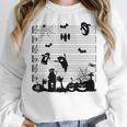 Halloween Music Note Clefs Spooky Ghost For Music Teacher Women Crewneck Sweatshirt, funny design
