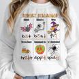 Halloween Reading Spooky Syllables Teacher Vintage Women Crewneck Sweatshirt, funny design