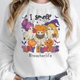 Halloween Teacher Smell a Tiny Human Ghost Spooky Season Women Crewneck Sweatshirt, funny design