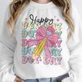 Happy Dot Day 2025 Coquette Bow Teachers Kids Boys Girls Women Crewneck Sweatshirt, funny design