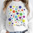 Happy Dot Day 2025 Polka Dot Boys Girls Kids Teacher Dot Day Women Crewneck Sweatshirt, funny design