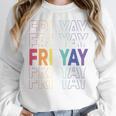 Happy Fri Yay Teacher Friday Saying Women Crewneck Sweatshirt, funny design Happy Fri Yay Teacher Friday Saying Women Crewneck Sweatshirt, funny design