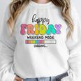 Happy Friyay Teacher School Friday Weekend Vibes Women Crewneck Sweatshirt, funny design