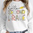 Hello Second Grade Team 2nd Grade Back To School Teacher Kid Women Crewneck Sweatshirt, 2nd Grade Teacher Gifts, funny design