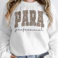 Leopard Paraprofessional Back To School Para Squad Teacher Women Crewneck Sweatshirt, funny design