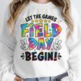 Let The Games Field Day Begin Tie Dye Adults Teacher Kids Women Crewneck Sweatshirt, funny design Let The Games Field Day Begin Tie Dye Adults Teacher Kids Women Crewneck Sweatshirt, funny design