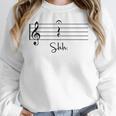 Music Notes Shirt Shh Quarter Fermata Teacher Women Crewneck Sweatshirt, funny design