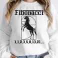 Nerdy Fibonacci Racing Car Horse Math Teacher Men Women Girls Kids Women Crewneck Sweatshirt, funny design