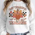 One Thankful Teacher Thanksgiving Retro Groovy Fall Teachers Women Crewneck Sweatshirt, Groovy Teacher Gifts, funny design One Thankful Teacher Thanksgiving Retro Groovy Fall Teachers Women Crewneck Sweatshirt, Groovy Teacher Gifts, funny design