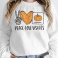 Peace Love Visuals Sped Teacher Pumpkin Skeleton Halloween Women Crewneck Sweatshirt, funny design Peace Love Visuals Sped Teacher Pumpkin Skeleton Halloween Women Crewneck Sweatshirt, funny design