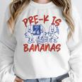 Pre-K Is Bananas Teacher Back To School Chaos Coordinator Women Crewneck Sweatshirt, funny design Pre-K Is Bananas Teacher Back To School Chaos Coordinator Women Crewneck Sweatshirt, funny design