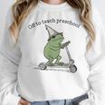 Pre K Grade Teacher Frog Back To School Preschool Women Crewneck Sweatshirt, funny design