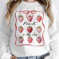 Pre K Is My Jam Teacher Team Crew Preschool Cute Strawberry Women Crewneck Sweatshirt, funny design
