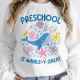 Preschool Is Whale-y Great Preschool Teacher Women Crewneck Sweatshirt, funny design