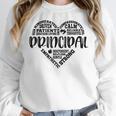 Principal Heart Life School Principal Teacher Appreciation Women Crewneck Sweatshirt, funny design Principal Heart Life School Principal Teacher Appreciation Women Crewneck Sweatshirt, funny design
