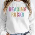 READING ROCKS English Teacher ELA ABCD Read Star Kinder Women Crewneck Sweatshirt, English Teacher Gifts, funny design READING ROCKS English Teacher ELA ABCD Read Star Kinder Women Crewneck Sweatshirt, English Teacher Gifts, funny design
