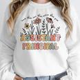 Retro Floral Assistant Principal Shirt For Teachers Day Women Crewneck Sweatshirt, funny design
