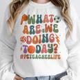 Retro PE Teacher What Are We Doing Today School Coach Women Women Crewneck Sweatshirt, Pe Teacher Gifts, funny design Retro PE Teacher What Are We Doing Today School Coach Women Women Crewneck Sweatshirt, Pe Teacher Gifts, funny design
