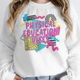 Retro Physical Education Vibes Gym Teacher Phys Ed Teacher Women Crewneck Sweatshirt, funny design