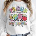Retro Proud To Teach Multilingual Learners English Teacher Women Crewneck Sweatshirt, English Teacher Gifts, funny design