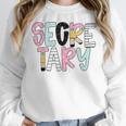 Retro Secretary Back To School Teacher Appreciation Women Crewneck Sweatshirt, funny design