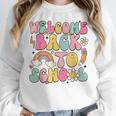Retro Welcome Back To School Teacher Appreciation Boys Girls Women Crewneck Sweatshirt, funny design Retro Welcome Back To School Teacher Appreciation Boys Girls Women Crewneck Sweatshirt, funny design