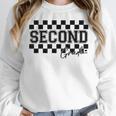 Second Grade Checkered Teacher 1st Day Back To School Women Women Crewneck Sweatshirt, funny design Second Grade Checkered Teacher 1st Day Back To School Women Women Crewneck Sweatshirt, funny design