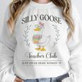 Silly Goose Teacher Club Women Crewneck Sweatshirt, funny design Silly Goose Teacher Club Women Crewneck Sweatshirt, funny design