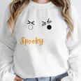 Spooky Inequalities Ghosts Halloween Math Teacher Women Crewneck Sweatshirt, funny design Spooky Inequalities Ghosts Halloween Math Teacher Women Crewneck Sweatshirt, funny design