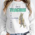 I Am A Teacher Alcoholic Cat Beer Feline Men Women Women Crewneck Sweatshirt, funny design I Am A Teacher Alcoholic Cat Beer Feline Men Women Women Crewneck Sweatshirt, funny design