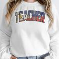 Teacher Filipino Vintage Heritage DNA Flag Women Crewneck Sweatshirt, funny design Teacher Filipino Vintage Heritage DNA Flag Women Crewneck Sweatshirt, funny design