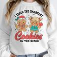 Teacher Of Smart Cookies Cute Gingerbread Teacher Christmas Women Crewneck Sweatshirt, funny design
