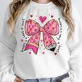 Teaching Is A Work Of Heart Pencil Bow Teacher Valentine Women Crewneck Sweatshirt, funny design Teaching Is A Work Of Heart Pencil Bow Teacher Valentine Women Crewneck Sweatshirt, funny design
