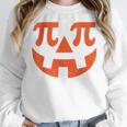 Thanksgiving Math Teacher Pumpkin Pi Pie Math Costume Women Crewneck Sweatshirt, funny design