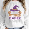 This Is My Tired Teacher Costume Halloween Premium Tri-Blend Women Crewneck Sweatshirt, funny design This Is My Tired Teacher Costume Halloween Premium Tri-Blend Women Crewneck Sweatshirt, funny design
