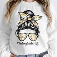 History Teacher Messy Bun Life Hair Glasses Women Crewneck Sweatshirt, History Teacher Gifts, funny design History Teacher Messy Bun Life Hair Glasses Women Crewneck Sweatshirt, History Teacher Gifts, funny design