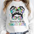 Twin Day Friends Teacher Twinning With My Bestie Women Crewneck Sweatshirt, Friend Gifts, funny design Twin Day Friends Teacher Twinning With My Bestie Women Crewneck Sweatshirt, Friend Gifts, funny design