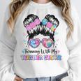 Twinning With My Teacher Bestie Twin Day Friends Teacher Women Crewneck Sweatshirt, Friend Gifts, funny design
