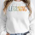 Vintage Play Is Learning Back To School Toddler Teacher Women Crewneck Sweatshirt, funny design