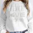 Vintage Teach Love Inspire Red For Ed Teacher Supporter Men Women Girls Kids Women Crewneck Sweatshirt, funny design
